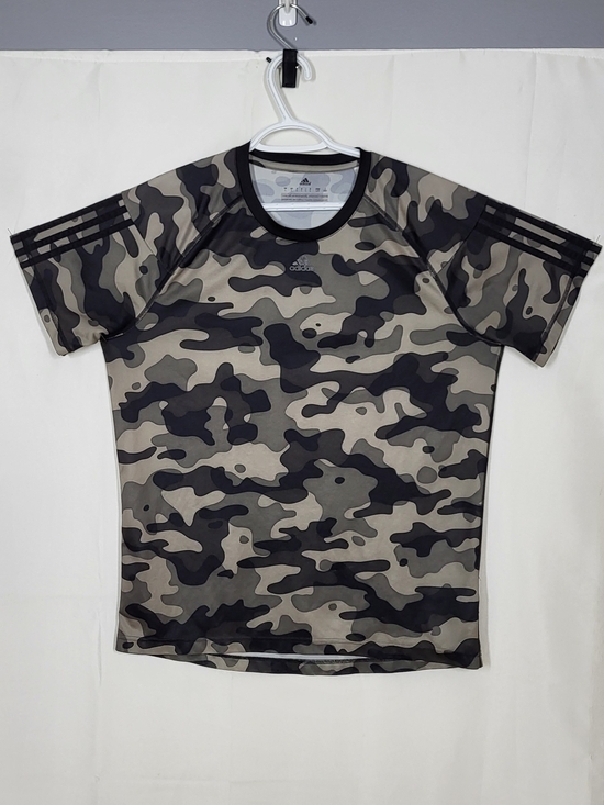 adidas Other - adidas Camo Short Sleeve Performance Tee - Black & Gray & Olive